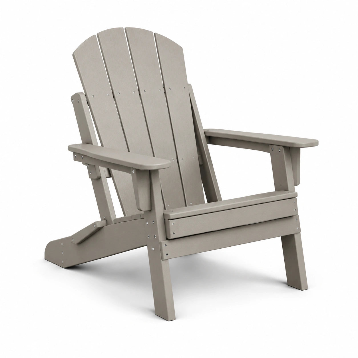 Adirondackstuhl aus recyceltem HDPE-Kunststoff Grau