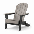 Adirondackstuhl Polywood und Metall Grau/Schwarz