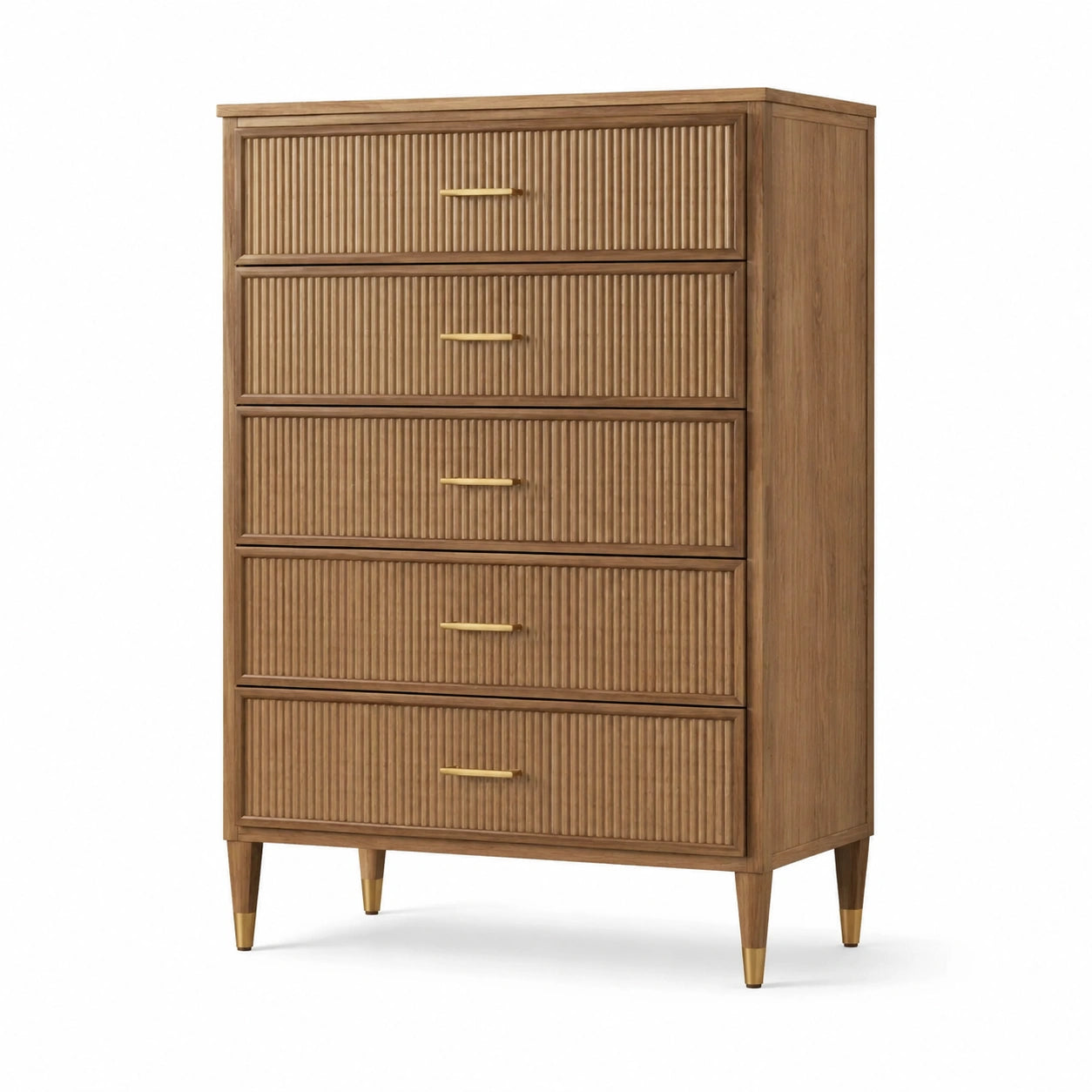Schubladenschrank aus Holz mit 5 Schubladen, Braun