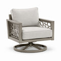 Aluminium Drehsessel mit Polyesterschaumkissen Beige