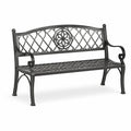 Gartenbank aus Gusseisen Schwarz 120 cm