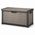 Gartenbox Polypropylen Holzoptik 117x45x57 cm Grau