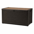 Aufbewahrungsbox Polypropylen Rattanoptik Braun 120x50x60 cm