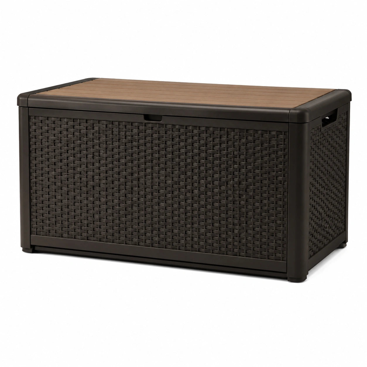 Aufbewahrungsbox Polypropylen Rattanoptik Braun 120x50x60 cm