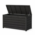 Gartenbox Holzoptik Schwarz 120x60x63 cm Wasserdicht