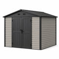 Metall Gartenhaus mit Doppeltüren 210x192x186 cm Anthrazit