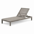 Gartenliege aus Aluminium und Polyrattan Grau 200cm