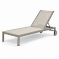 Gartenliege Aluminium Textilene Beige 200x65x30cm